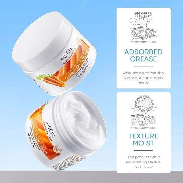 SADOER Nourishing face cream with carrot seed oil Carrot Face Cream 140g